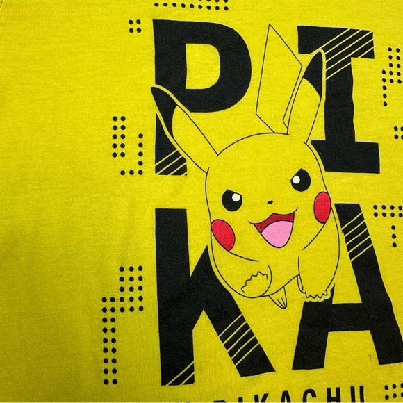 Pokémon T-Shirt Yellow & Black Size 6 - Picture 8 of 16